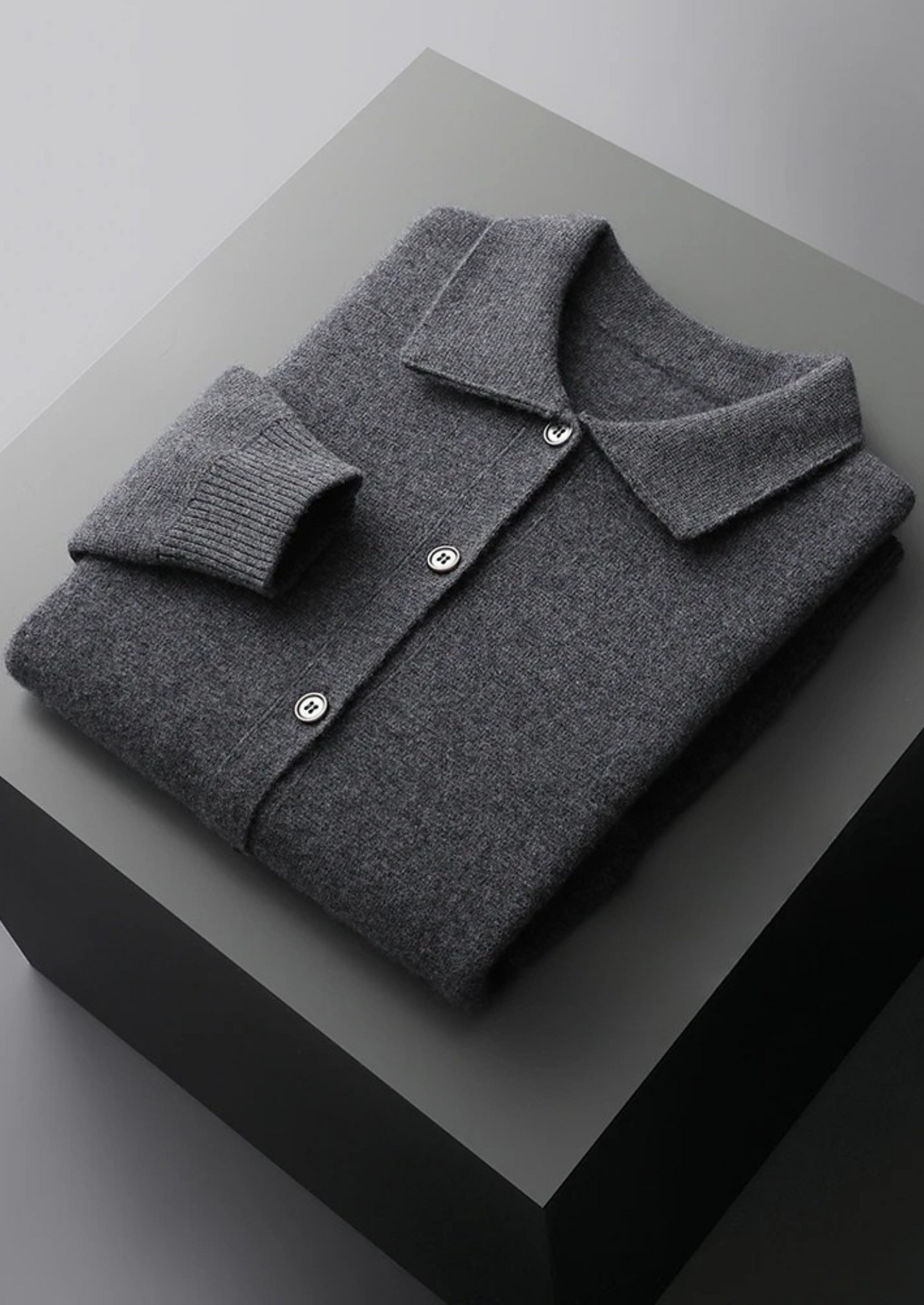Pure Extra-Fine Merino Wool Button Overshirt | Vallentty