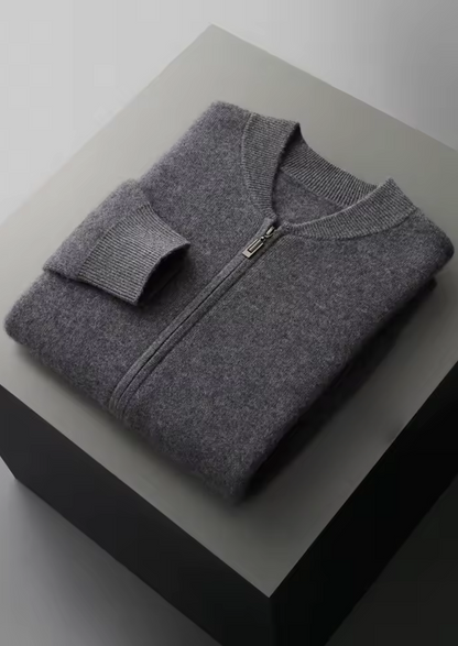Pure Extra-Fine Merino Wool Dark Gray Falconi Set | Vallentty