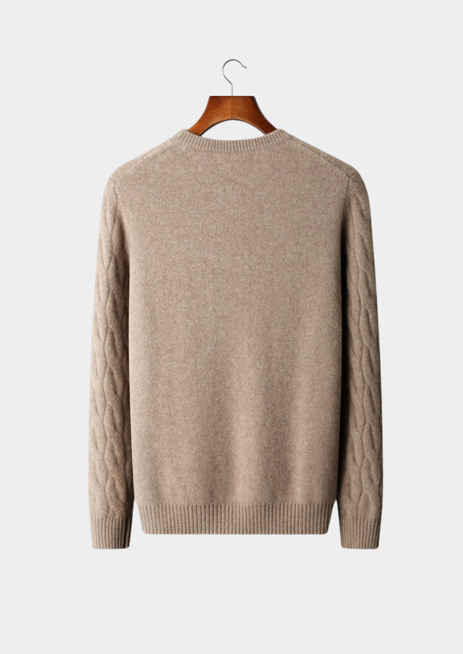 Premium Cashmere Cable Crewneck | Vallentty