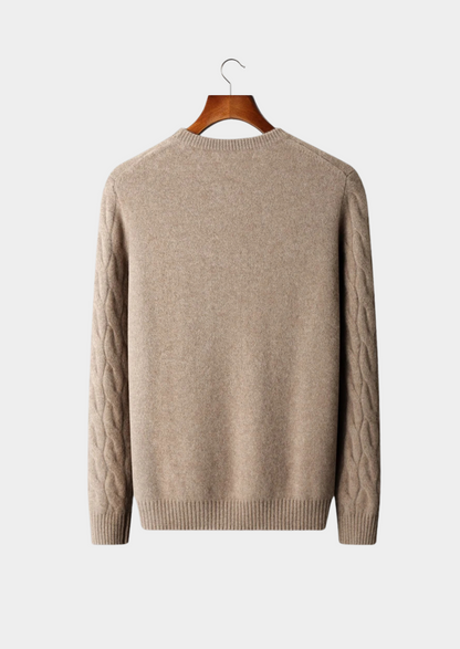 Premium Cashmere Cable Crewneck | Vallentty