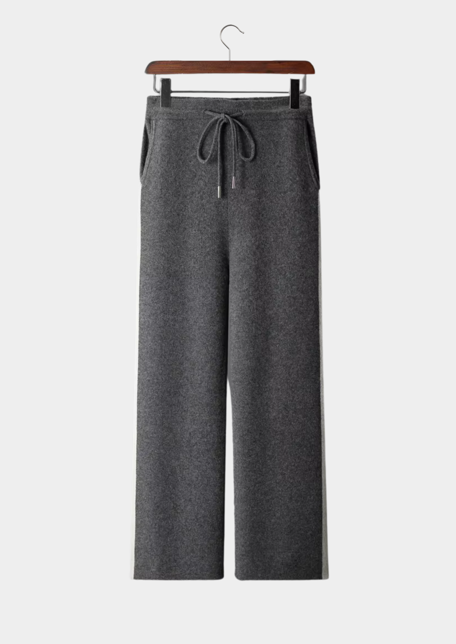 Pure Extra-Fine Merino Wool Wide Leisure Trousers | Vallentty