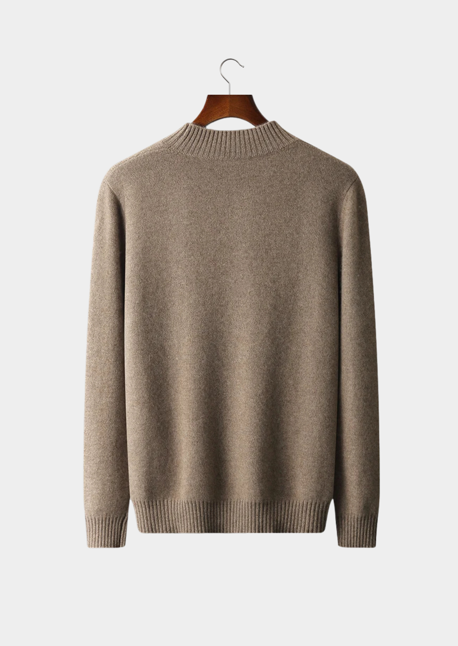 Pure Extra-Fine Merino Wool Jacquard Mockneck | Vallentty