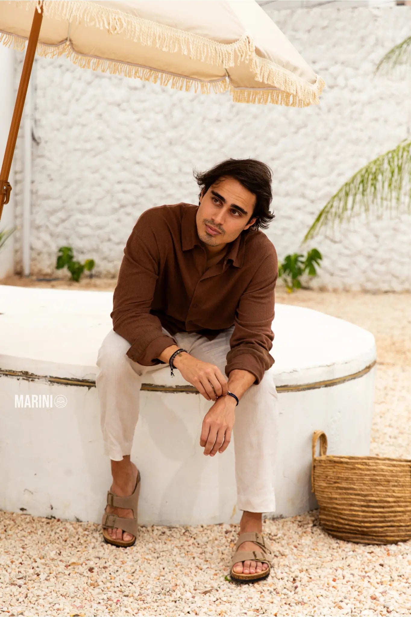 Maibulun Suede Arizona Sandals - Sand | Vallentty
