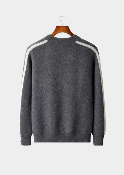 Pure Extra-Fine Merino Wool Striped Cardigan | Vallentty