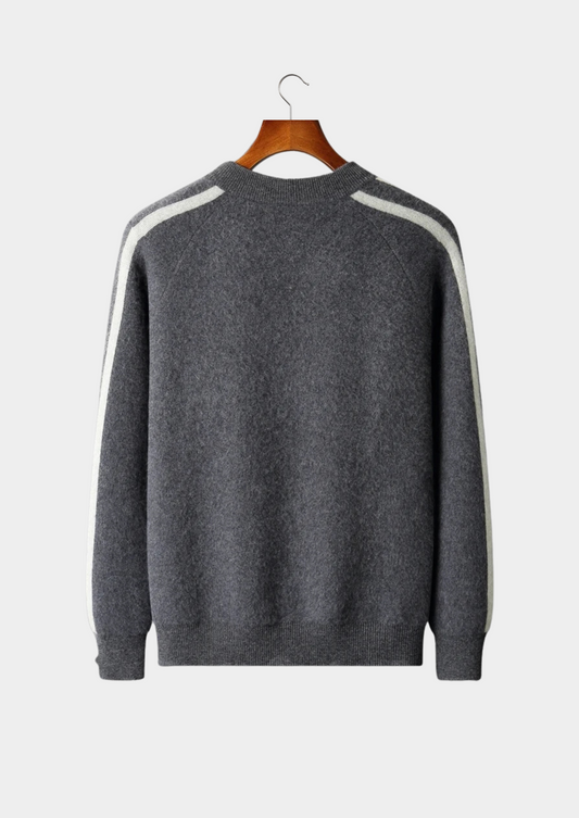 Pure Extra-Fine Merino Wool Striped Cardigan | Vallentty