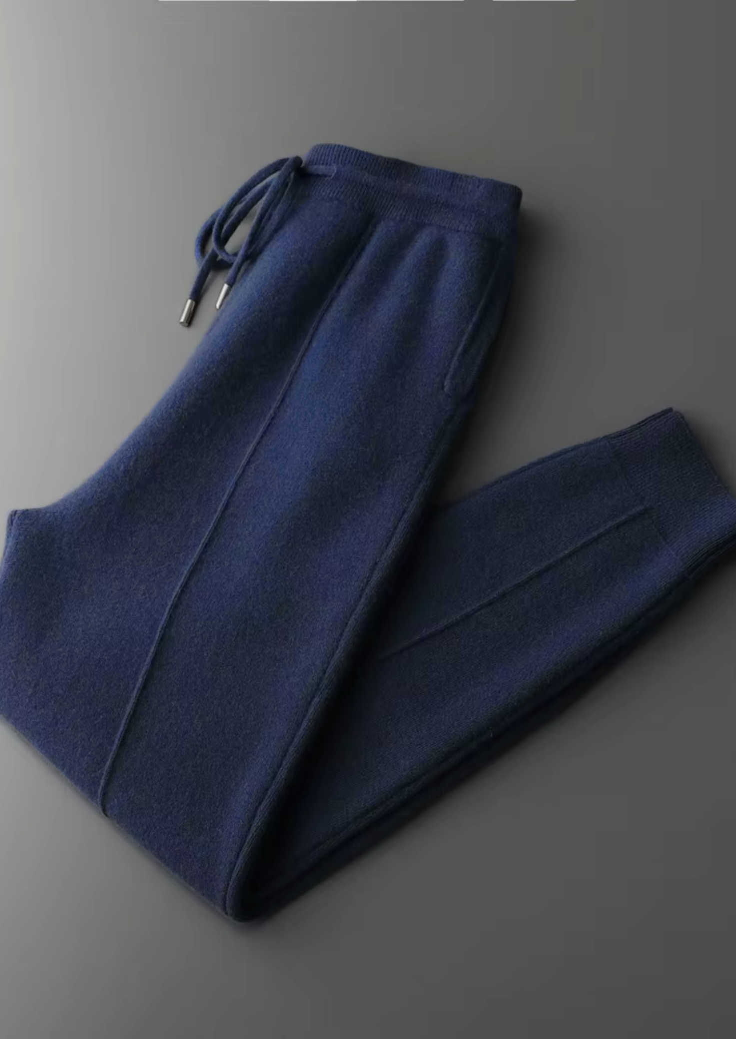 Pure Extra-Fine Merino Wool Navy Blue Luzzo Set | Vallentty