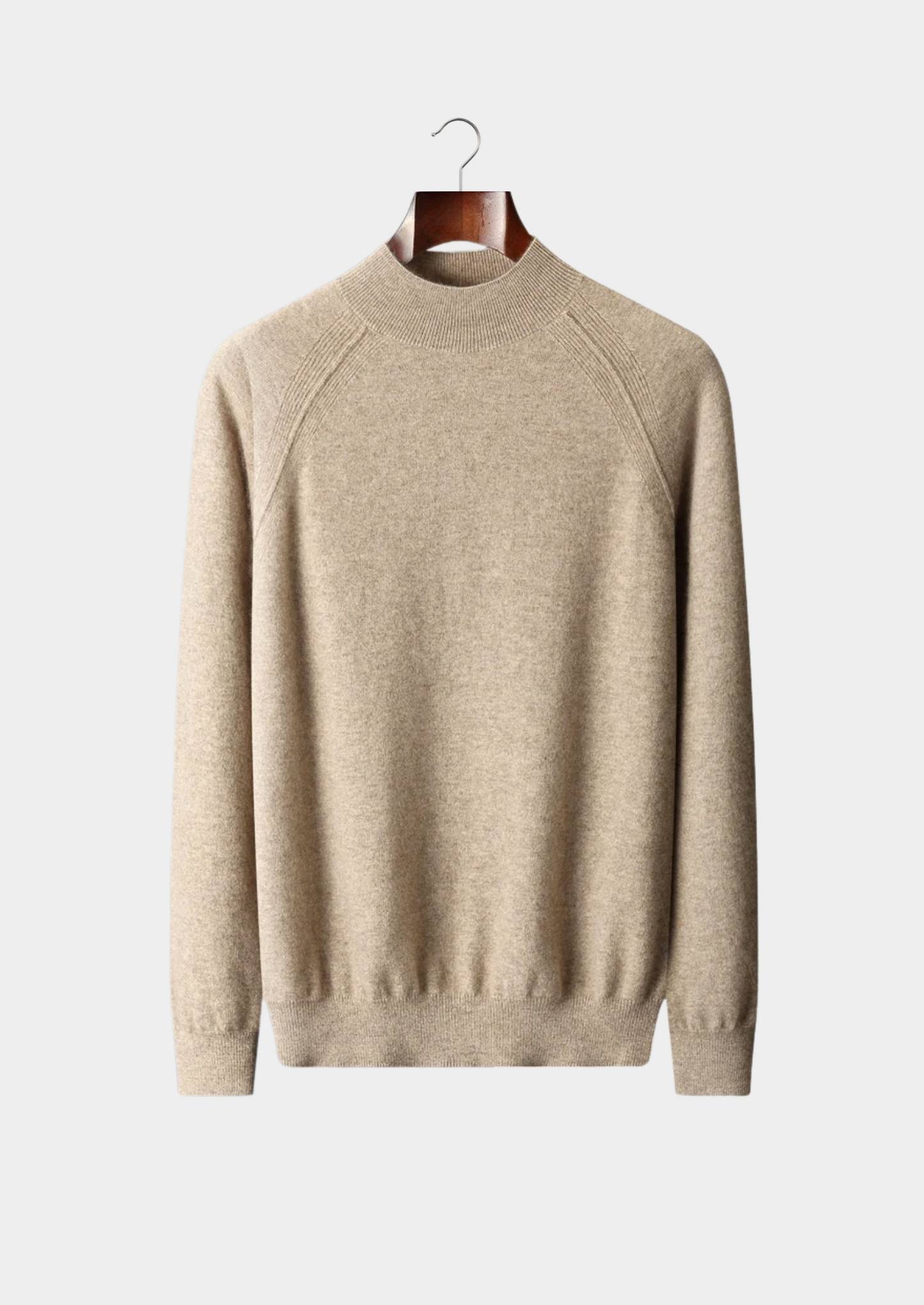 Pure Extra-Fine Merino Wool Raglan Mockneck | Vallentty