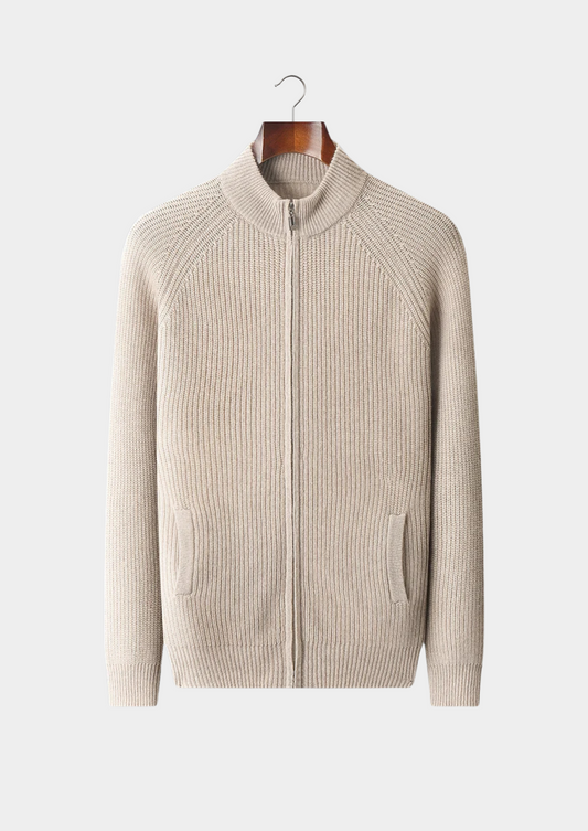 Premium Cashmere Ribbed Cardigan | Vallentty