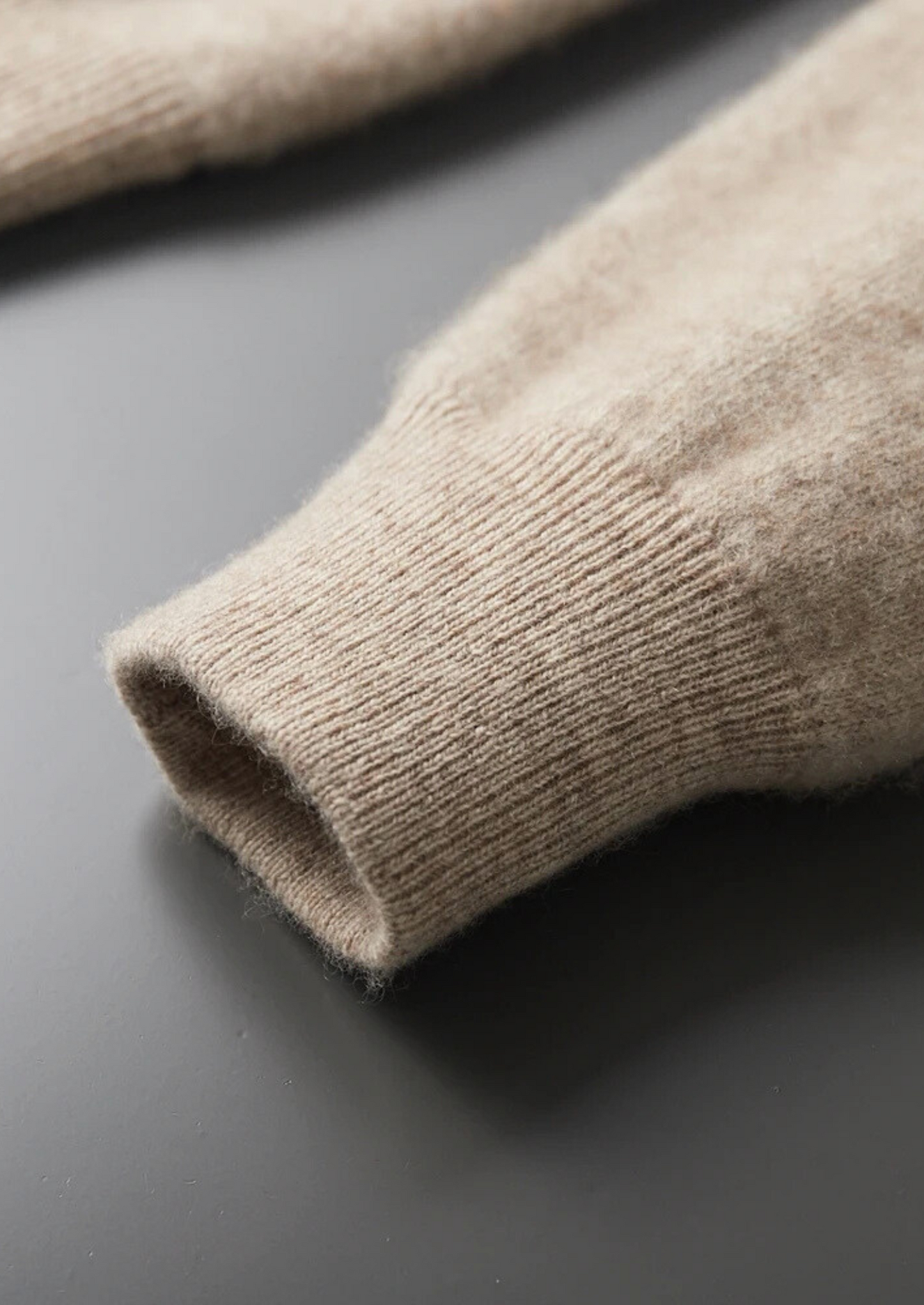 Premium Cashmere Two Tone Zip Cardigan | Vallentty