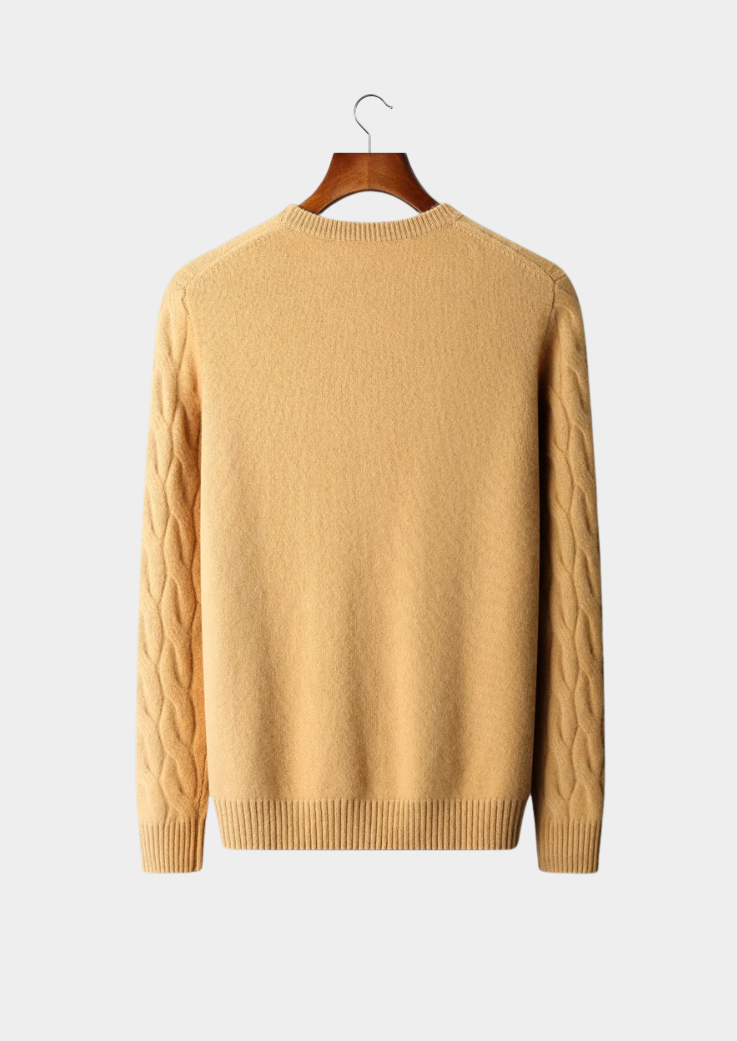 Premium Cashmere Cable Crewneck | Vallentty