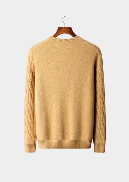 Premium Cashmere Cable Crewneck | Vallentty