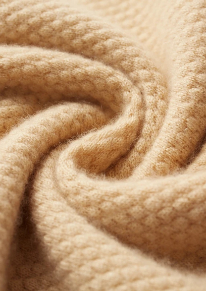 Premium Cashmere Mustard Two-Tone Polo | Vallentty