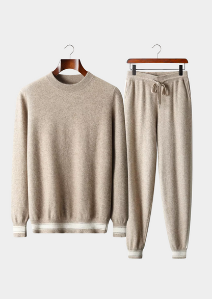 Premium Cashmere Sand Vienna Leisure Set | Vallentty
