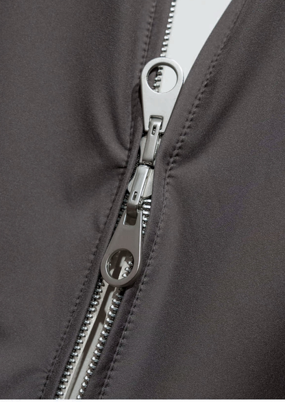 Fog Gray Technical Windbreaker Jacket | Vallentty