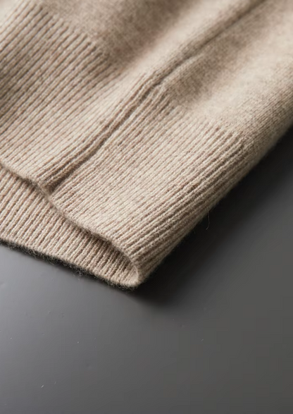 Pure Extra-Fine Merino Wool Zip Polo Cardigan | Vallentty
