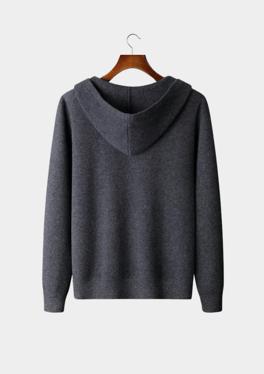Premium Cashmere Zipper Hoodie | Vallentty