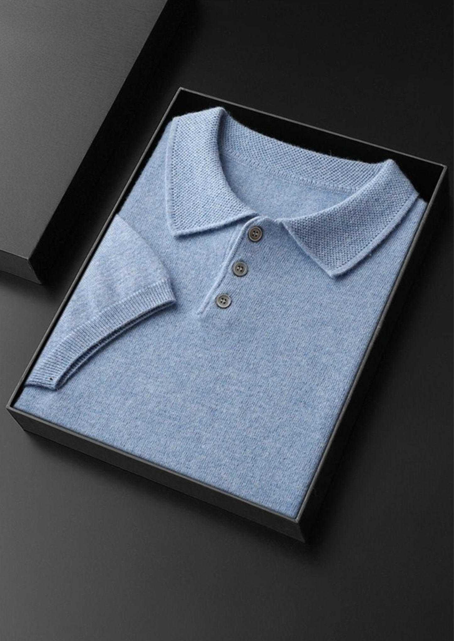 Premium Cashmere Classic Polo Shirt | Vallentty
