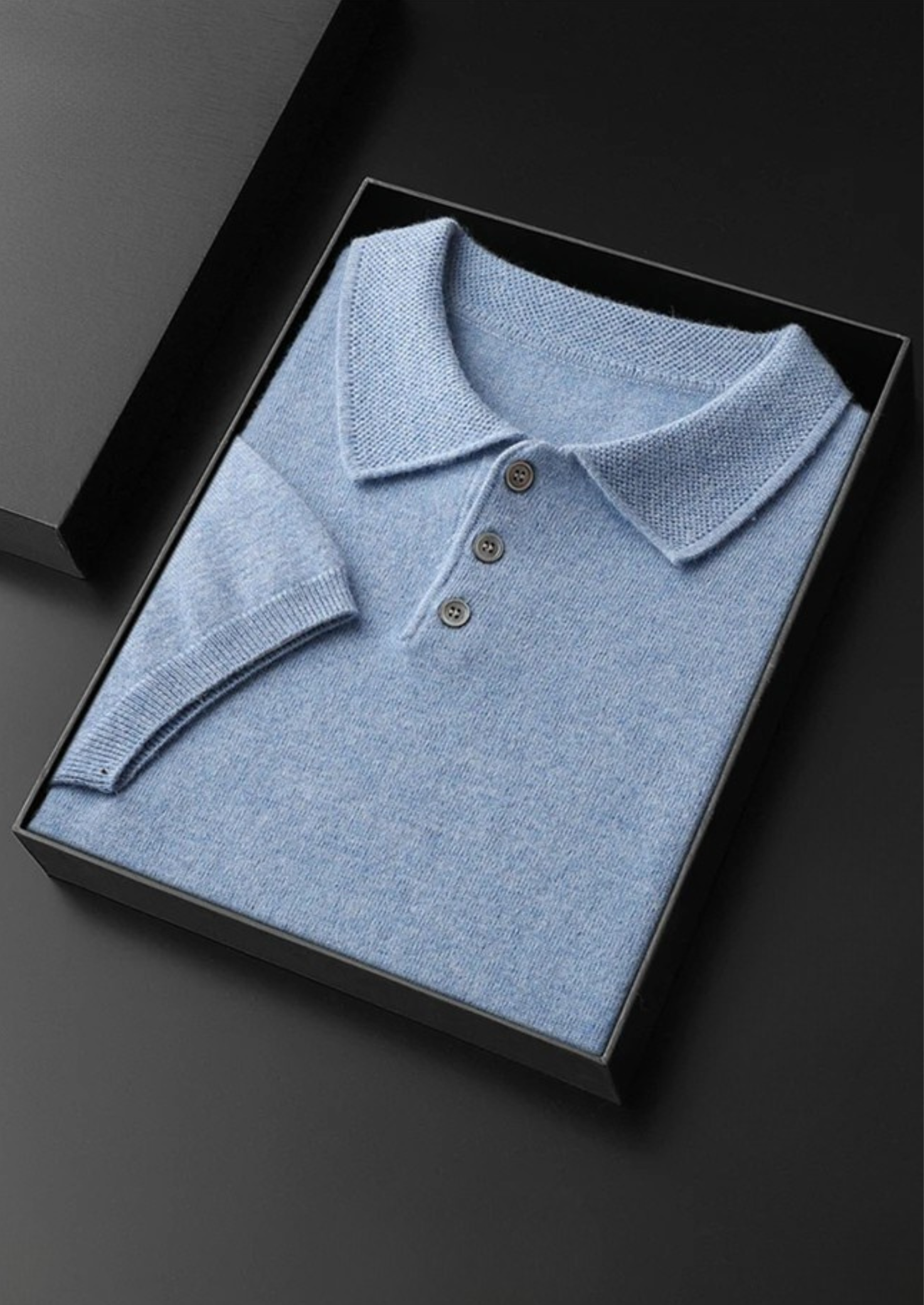 Premium Cashmere Classic Polo Shirt | Vallentty