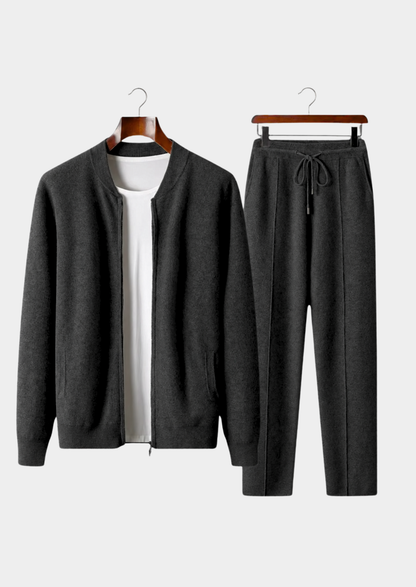 Pure Extra-Fine Merino Wool Black Falconi Set | Vallentty