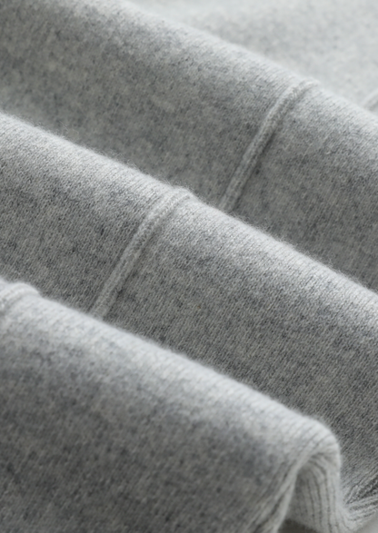 Pure Extra-Fine Merino Wool Light Gray Luzzo Set | Vallentty