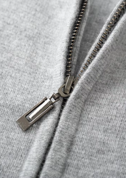 Pure Extra-Fine Merino Wool Zipper Hoodie | Vallentty