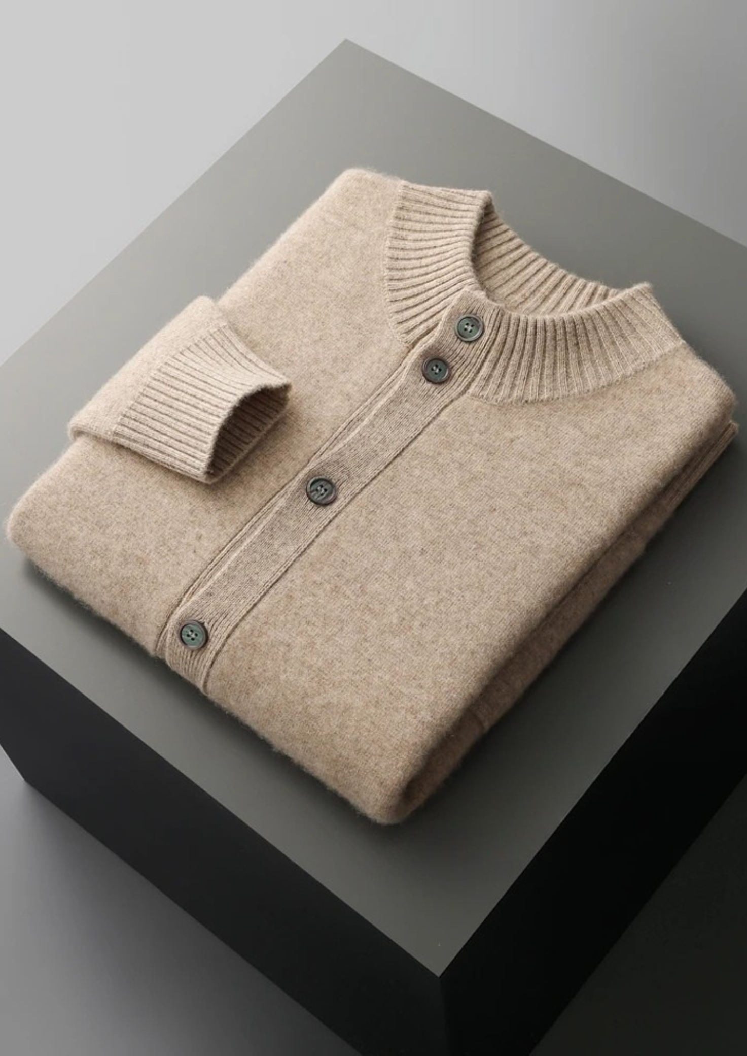 Premium Cashmere Button Cardigan | Vallentty