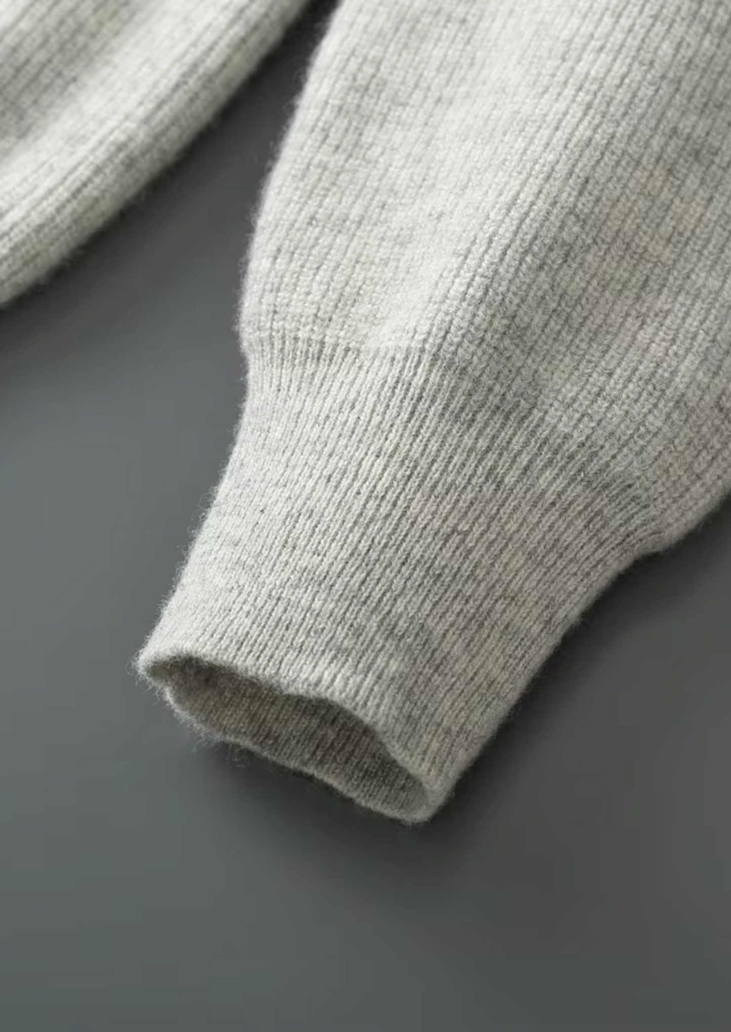 Pure Extra-Fine Merino Wool Ribbed Zip Hoodie | Vallentty