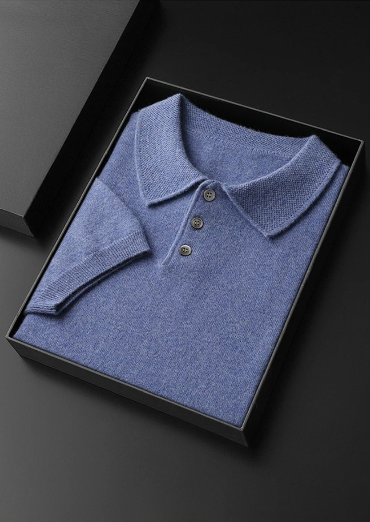 Premium Cashmere Classic Polo Shirt | Vallentty