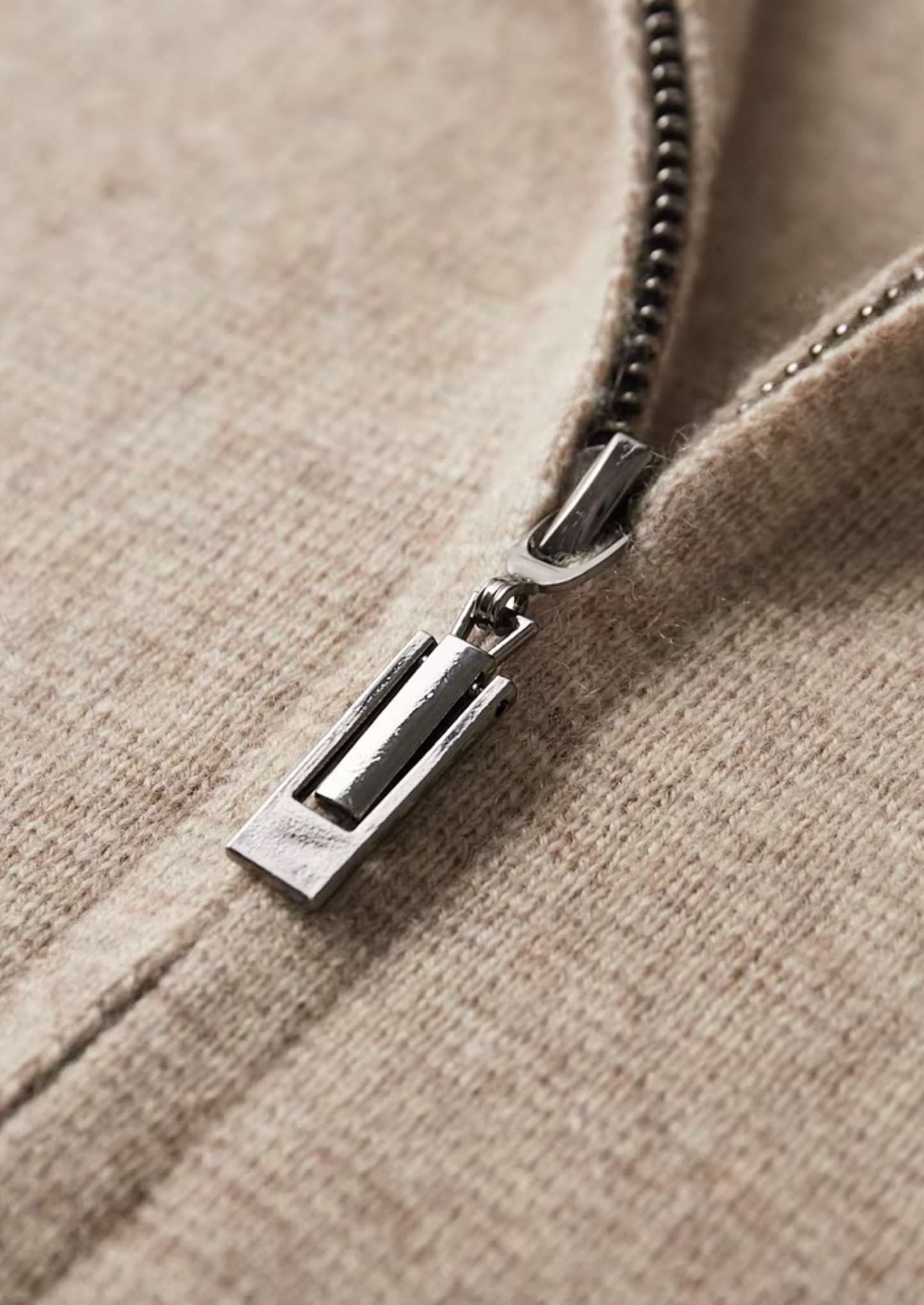 Pure Extra-Fine Merino Wool Zip Polo Cardigan | Vallentty
