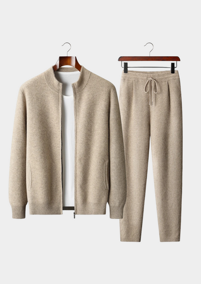 Premium Cashmere Sand Denis Leisure Set | Vallentty