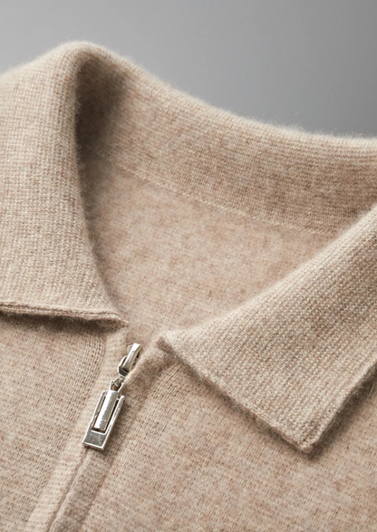 Premium Cashmere Zipper Cardigan | Vallentty