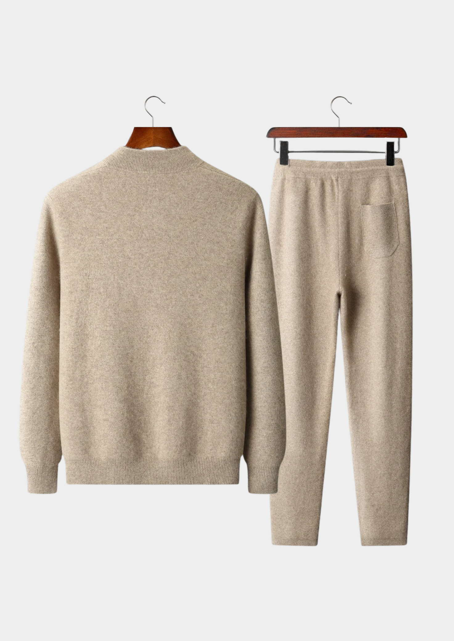 Premium Cashmere Sand Denis Leisure Set | Vallentty