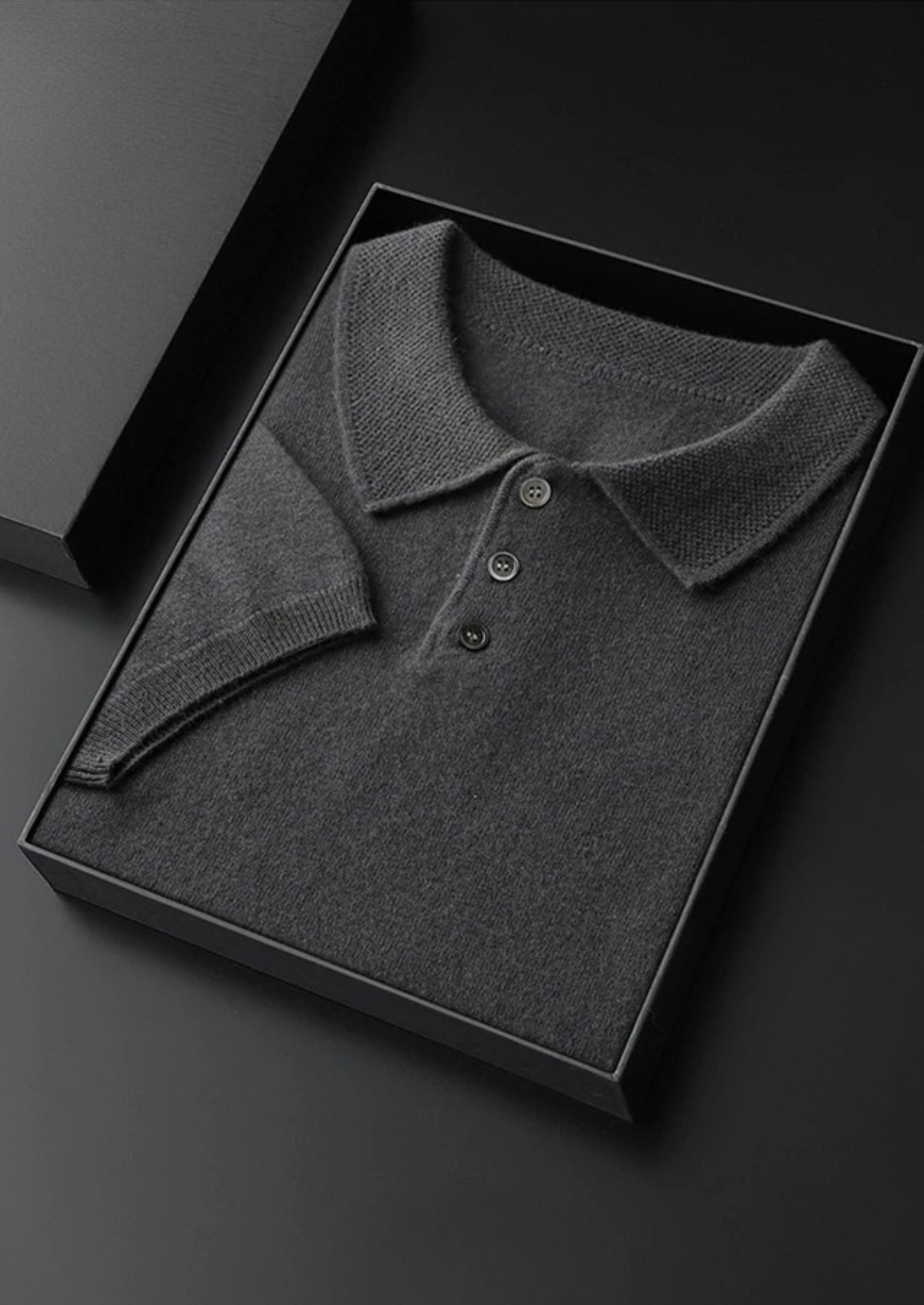 Premium Cashmere Classic Polo Shirt | Vallentty