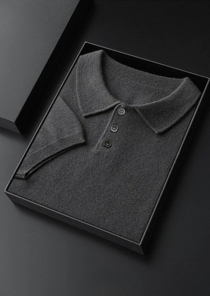 Premium Cashmere Classic Polo Shirt | Vallentty