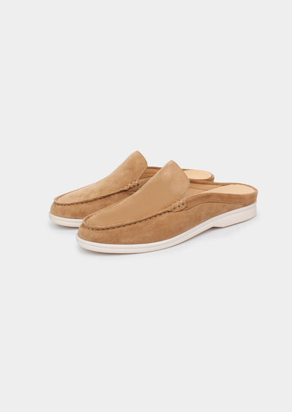 Caramel Marina Suede Slipper | Vallentty