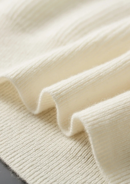 Premium Cashmere Classic Ribbed Henley Sweater | Vallentty