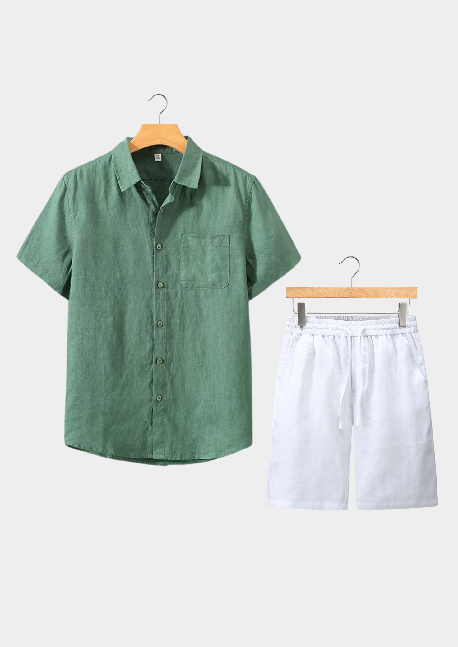 Dolcevita Shortsleeve Summer Set - Green/white | Vallentty