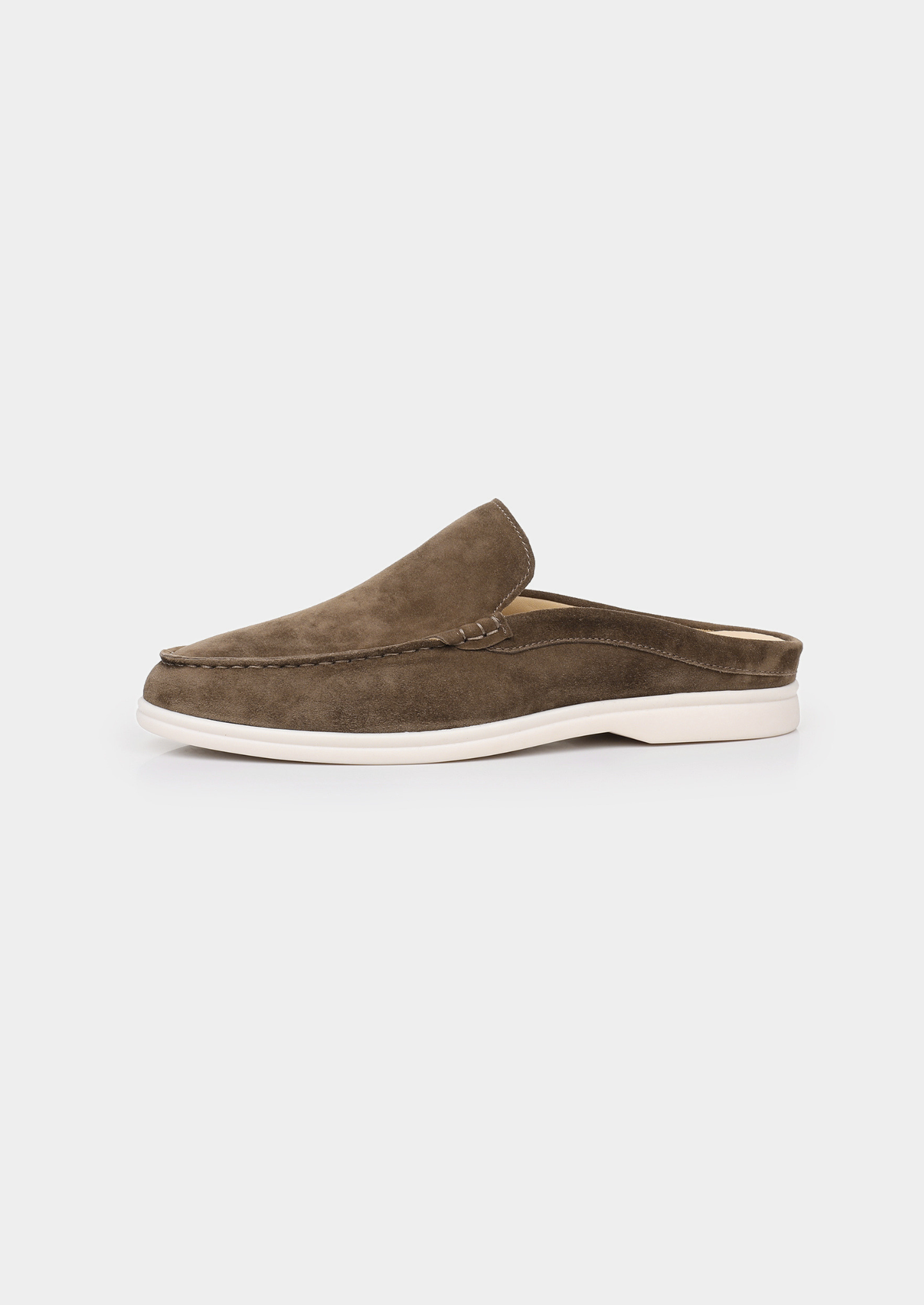 Olive Marina Suede Slipper | Vallentty