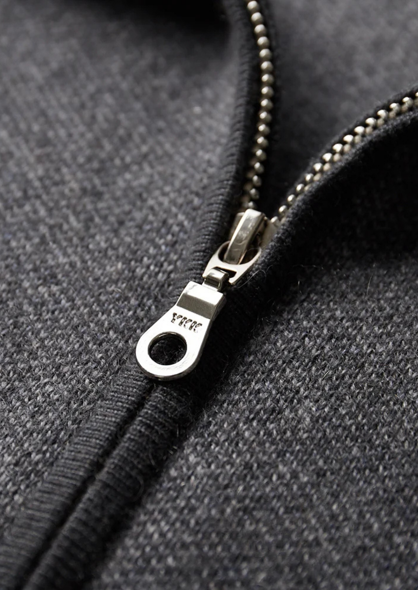 Premium Cashmere Jacquard Zip Cardigan | Vallentty