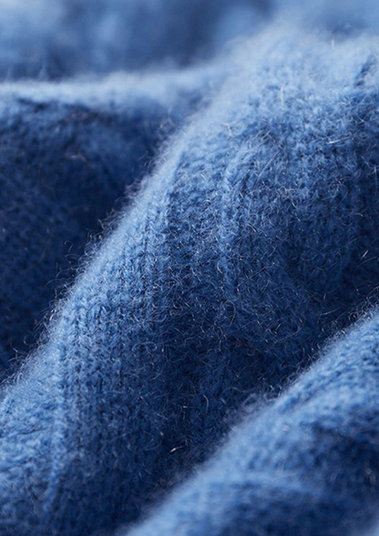 Premium Cashmere Cable Knit Zipper Hoodie | Vallentty