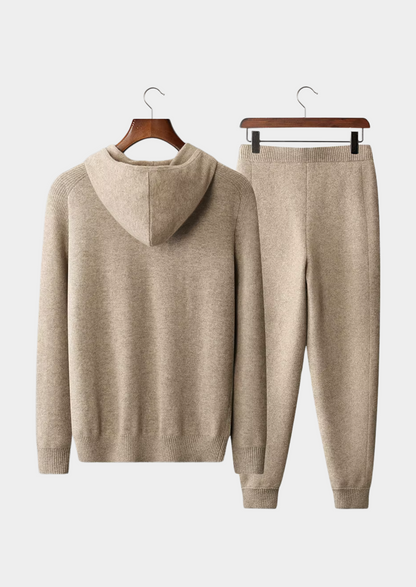Premium Cashmere Sand Kilian Leisure Set | Vallentty