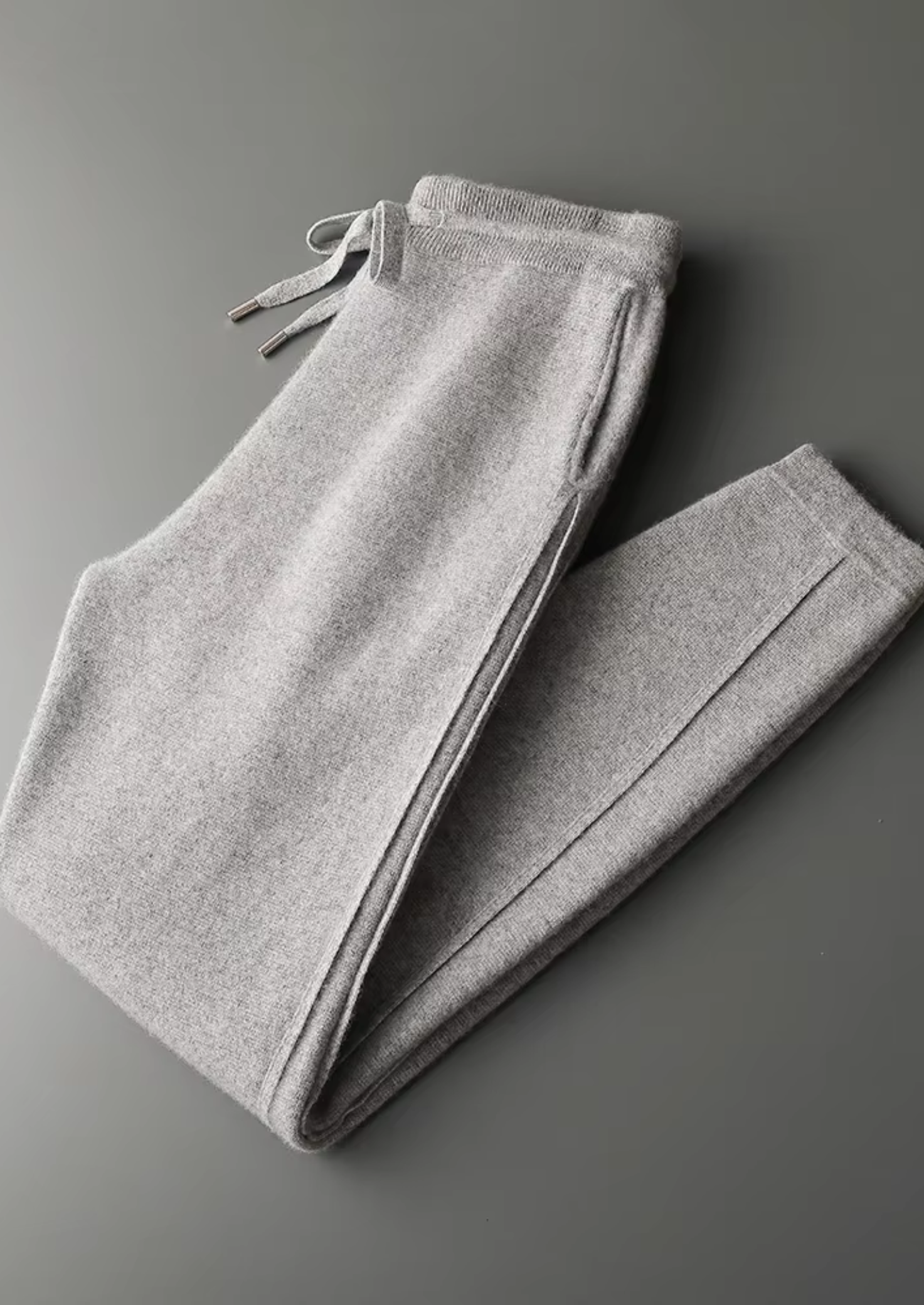 Premium Cashmere Slim Trousers | Vallentty
