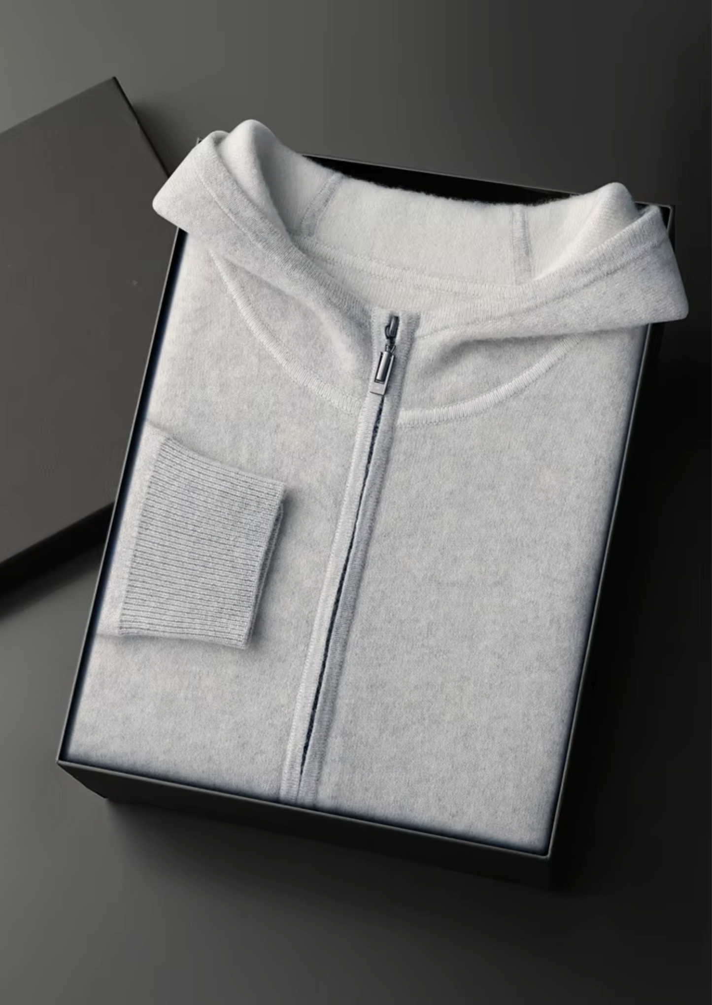 Premium Cashmere Light Gray Milano Leisure Set | Vallentty
