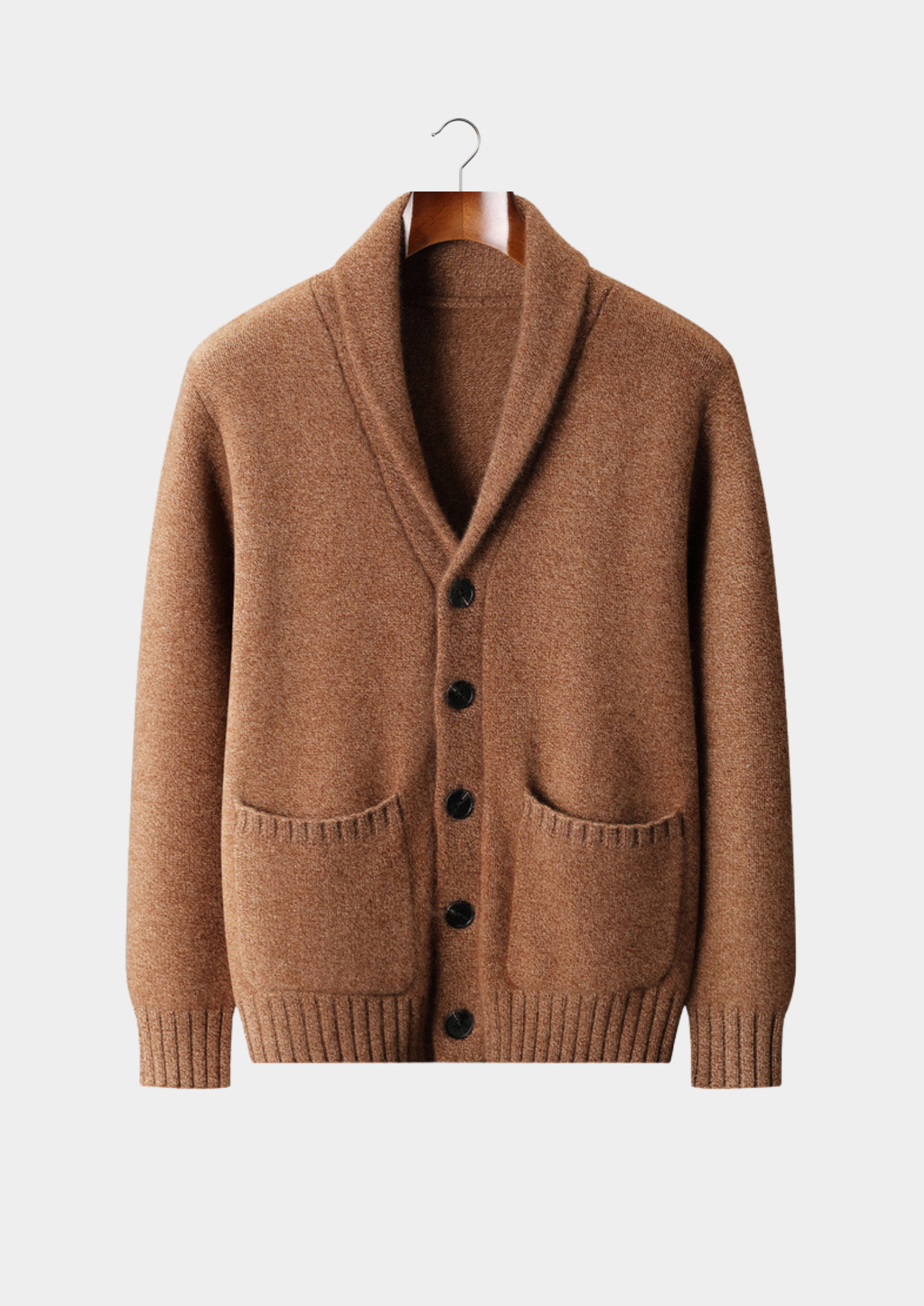 Pure Cashmere Shawl Collar Cardigan | Vallentty