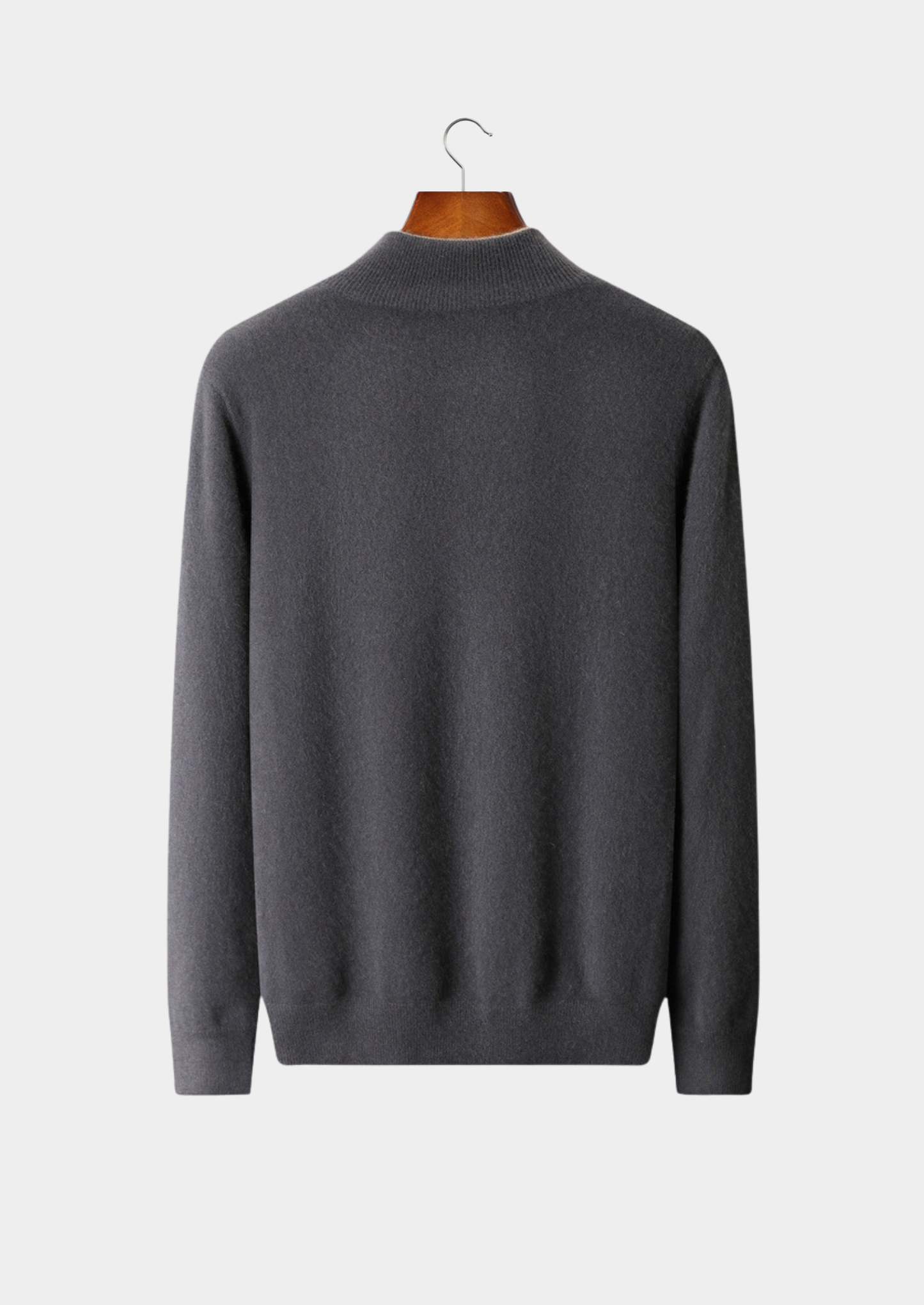 Pure Cashmere Dark Gray Dual Zip Cardigan | Vallentty