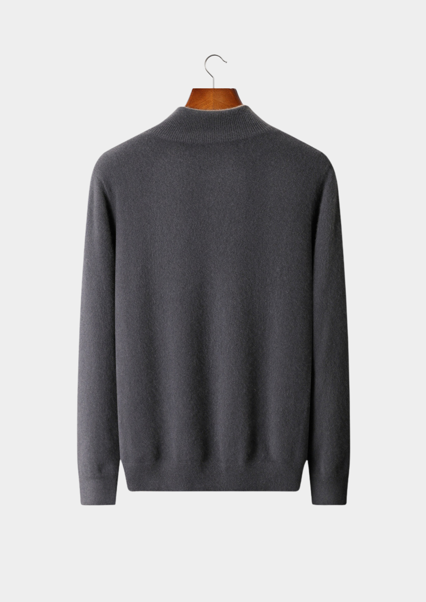 Pure Cashmere Dark Gray Dual Zip Cardigan | Vallentty