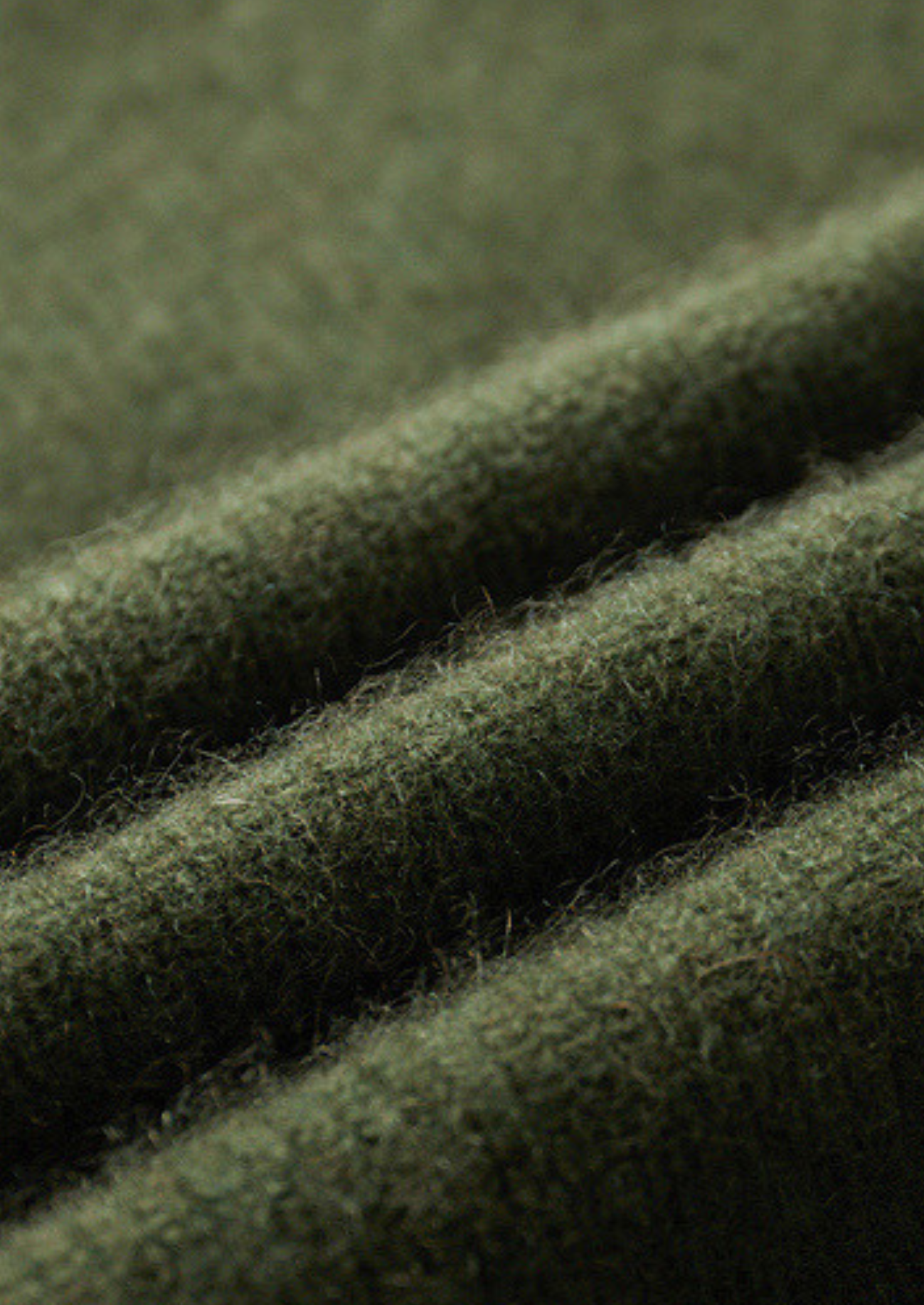Pure Cashmere Olive Ribbed Half Zip | Vallentty