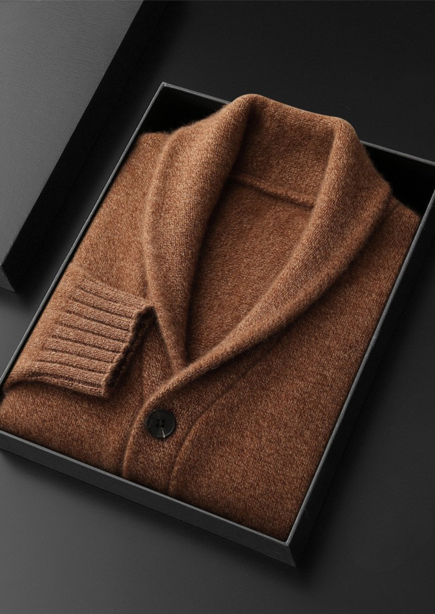 Pure Cashmere Shawl Collar Cardigan | Vallentty