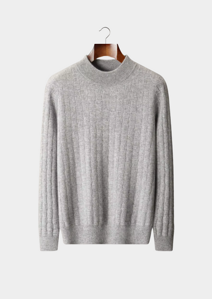 Pure Extra-Fine Merino Wool Textured Mockneck | Vallentty