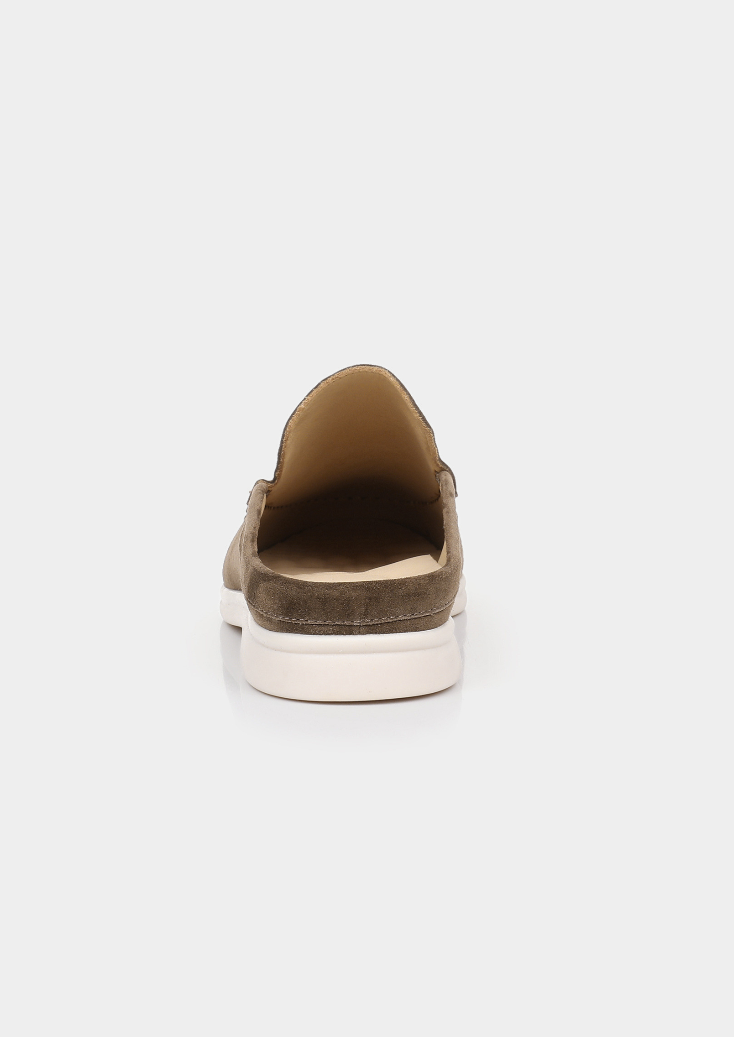 Olive Marina Suede Slipper | Vallentty